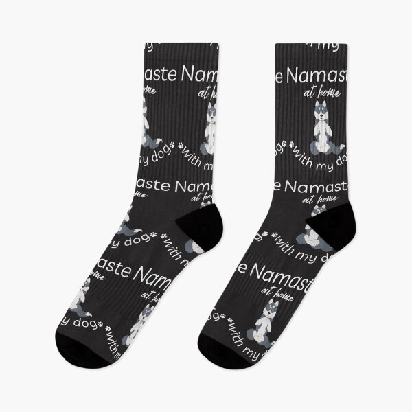 Item preview, Namaste at home with my dog2 - Siberian Husky designed and sold by Natkopod.