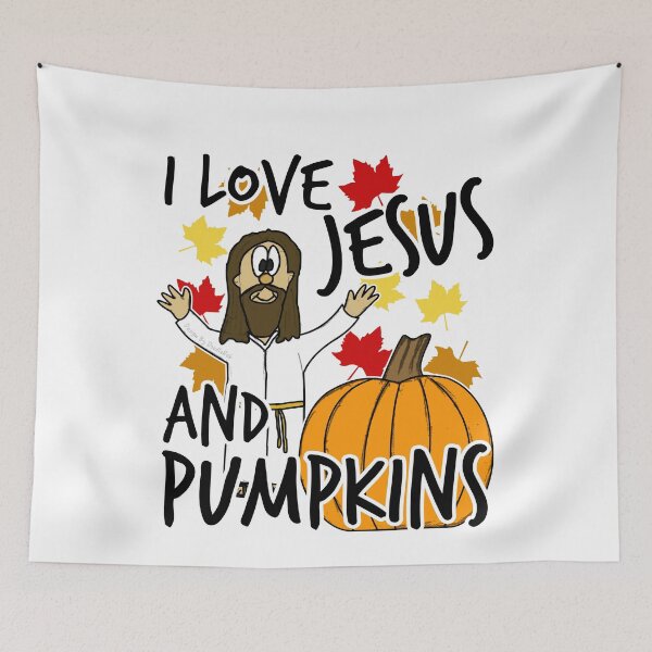 Item preview, I Love Jesus And Pumpkins Christian Halloween Alternative designed and sold by doodlerob.