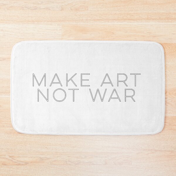 Item preview, Copy of Make art not war - white outline designed and sold by annaguerrawords.