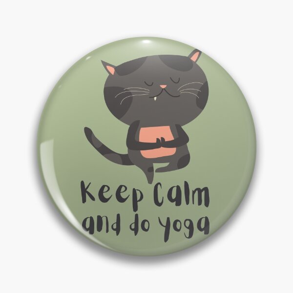 Item preview, Keep Calm and Do Yoga Cute Cat Posture designed and sold by dmr studio.