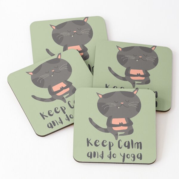 Item preview, Keep Calm and Do Yoga Cute Cat Posture designed and sold by dmr studio.