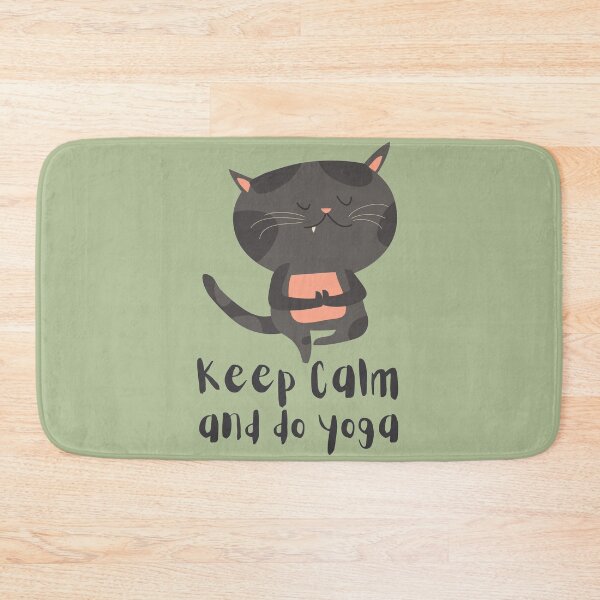 Item preview, Keep Calm and Do Yoga Cute Cat Posture designed and sold by dmr studio.