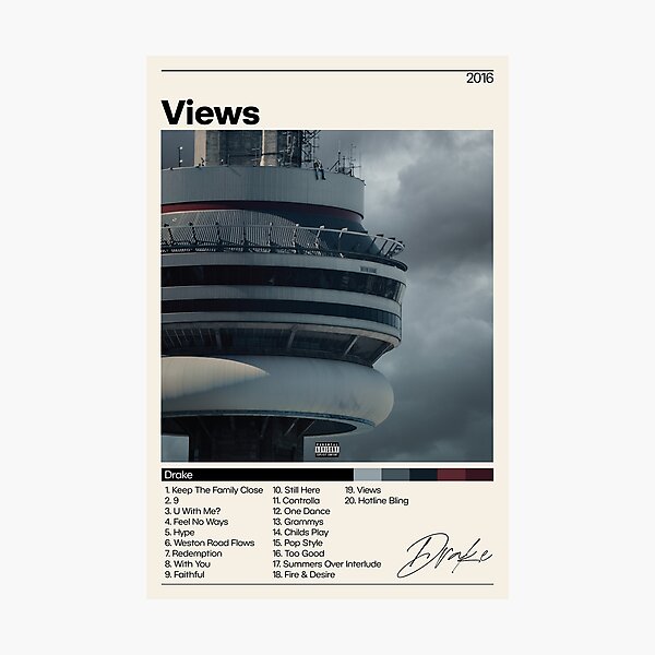 Drake Posters | Views poster | Dark Lane Demo Tape Poster | Album Cover Poster | Poster Print Wall Art | Custom Poster | Home Decor | Drake Photographic Print