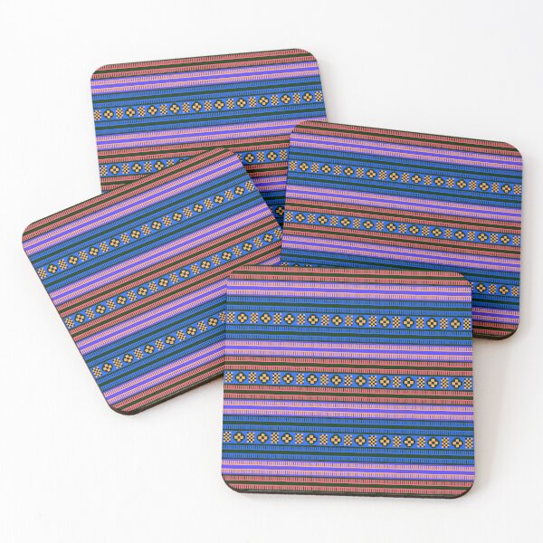 Item preview, Native American Traditional Ethnic Tribal Indian Blanket Motif Pattern Blue designed and sold by Anna Lemos.