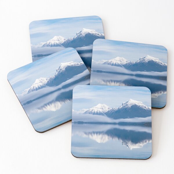 Item preview, Sky Blue Mountains Water Symmetrical Reflection designed and sold by JoyforU.