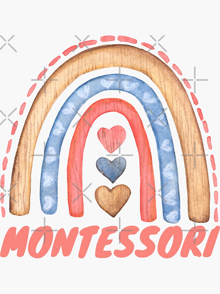 Pegatina for Sale con la obra «Arco iris Montessori para mamás