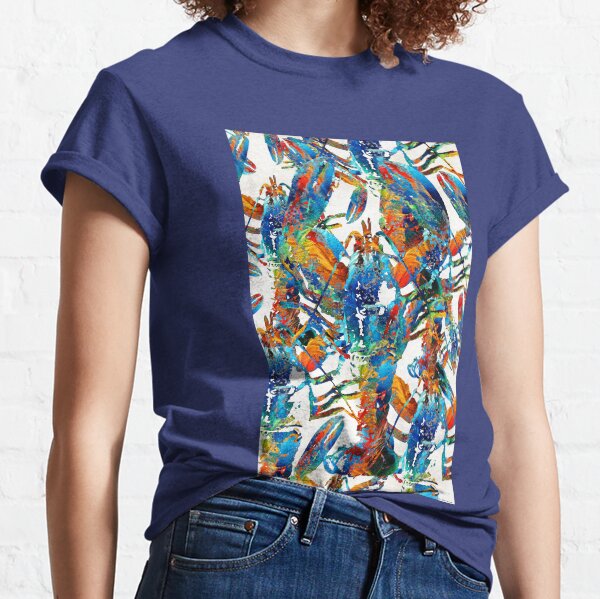 Colorful Lobster Collage Art - Sharon Cummings Classic T-Shirt