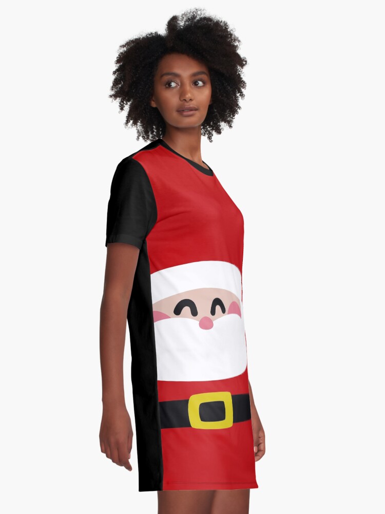 Alternate view of Merry Christmas Santa Claus Graphic T-Shirt Dress