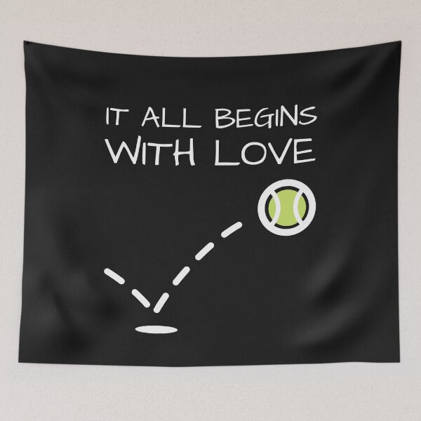 Item preview, Tennis funny quote - All Begins With Tennis Love  designed and sold by Natkopod.