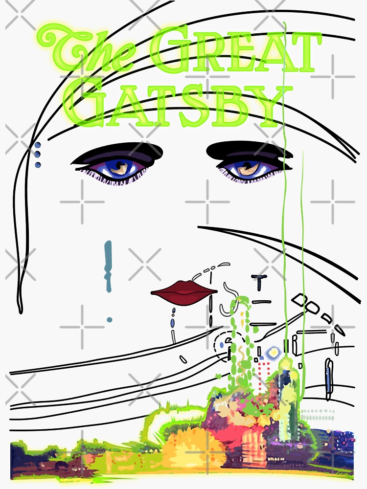 "The eyes great gatsby " Sticker for Sale by RenfroMargarete Redbubble