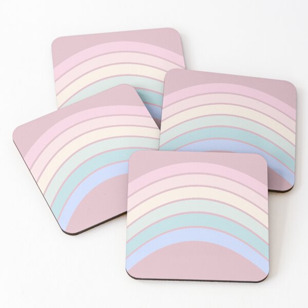 Item preview, Pastel Stripes Horizontal Arc Rainbow Abstract Art designed and sold by PopDragonfly.