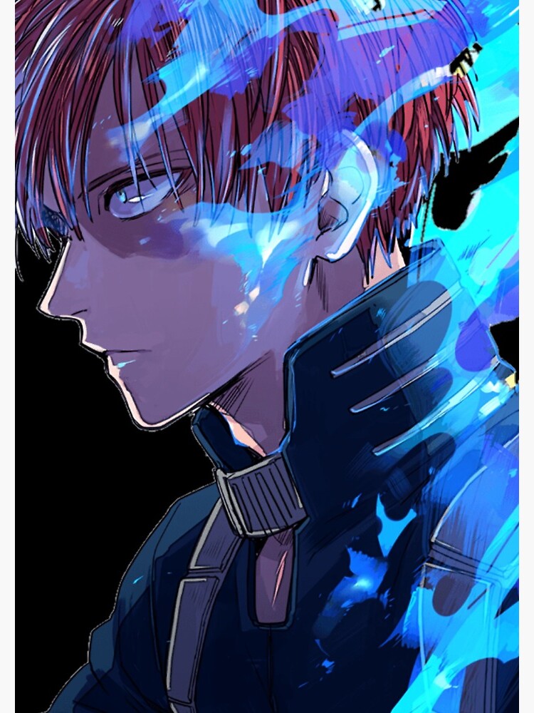 "shoto todoroki blue fire" Spiral Notebook for Sale by BadrArts Redbubble