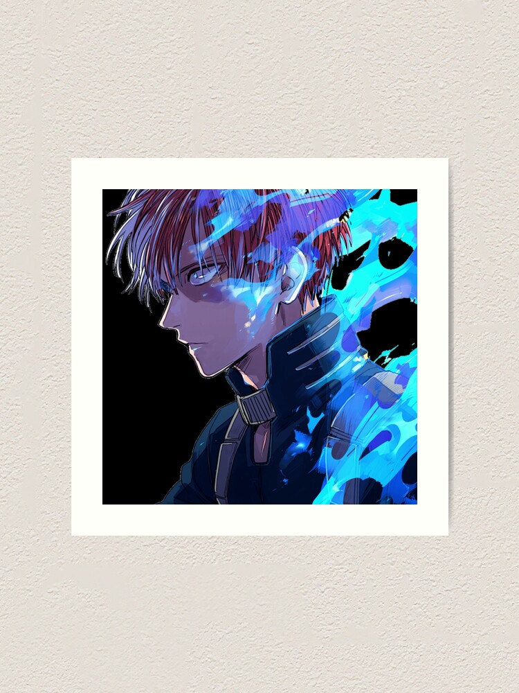 "shoto todoroki blue fire" Art Print for Sale by BadrArts Redbubble