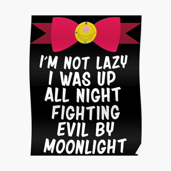 Fighting Evil By Moonlight Poster