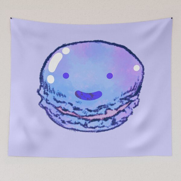 Item preview, + BLUEBERRY Macaron Smiley Face + designed and sold by russhauna.