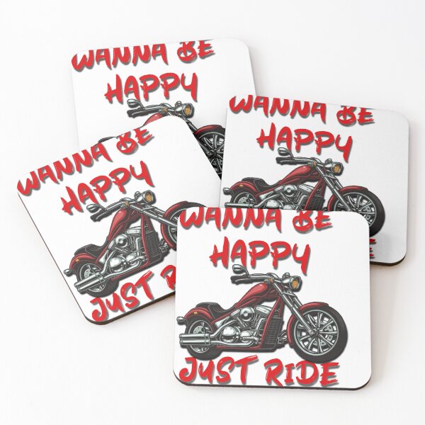 Item preview, Wanna be happy just ride designed and sold by CoolArtByMboya.