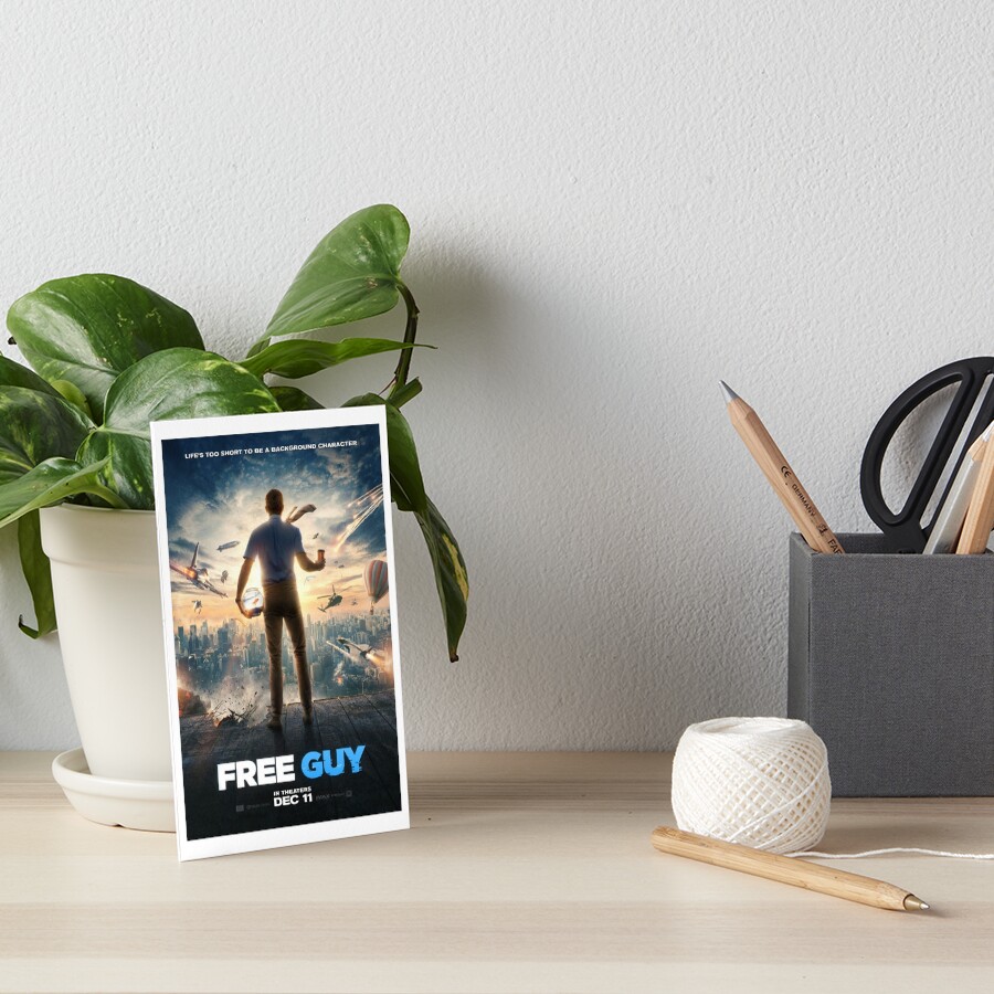 Free Guy Movie Poster, Framed, GTA Parody, 2021, 11x17, NEW, USA