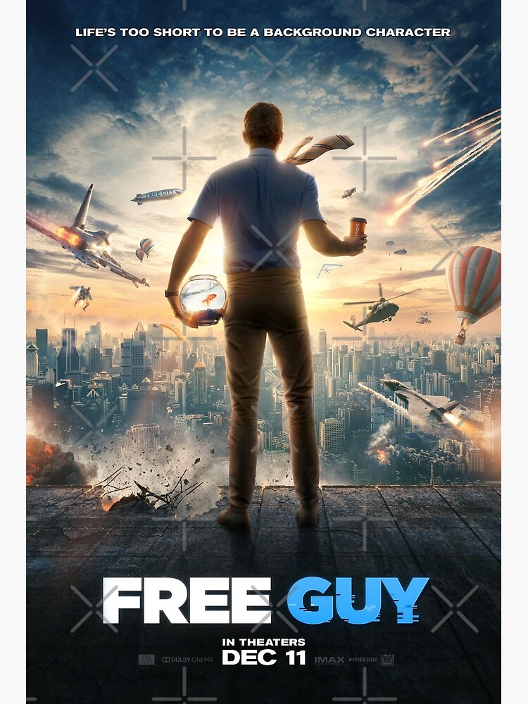 Free Guy Movie Poster, Framed, GTA Parody, 2021, 11x17, NEW, USA