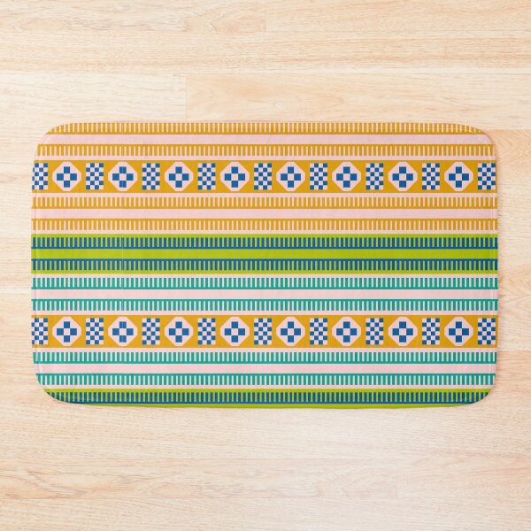 Item preview, Native American Traditional Ethnic Tribal Indian Blanket Motif Pattern Pink Green designed and sold by Anna Lemos.