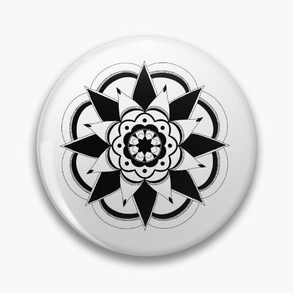 Item preview, Mandala Flower - Black and White designed and sold by mikaylawiser.