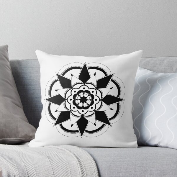 Item preview, Mandala Flower - Black and White designed and sold by mikaylawiser.