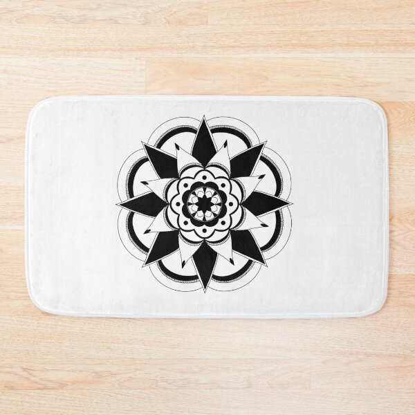 Item preview, Mandala Flower - Black and White designed and sold by mikaylawiser.