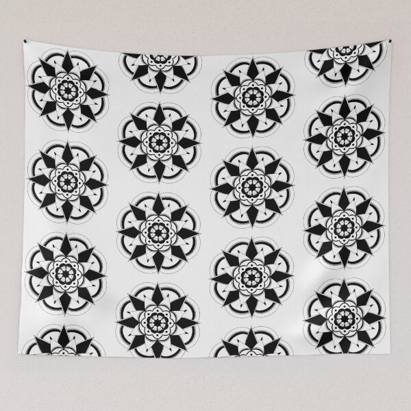 Item preview, Mandala Flower - Black and White designed and sold by mikaylawiser.