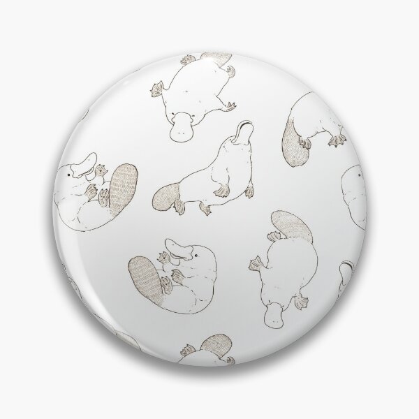 Item preview, All-Over Adorable Platypus Print - black & white - designed and sold by You Store.