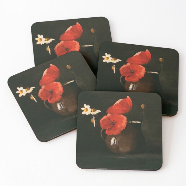 Item preview, ODILON REDON Poppies and Daisies 1867 designed and sold by Go Logo Designs.