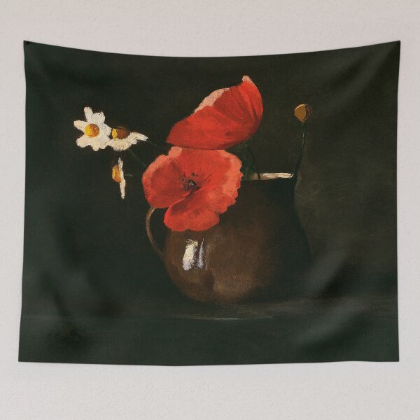 Item preview, ODILON REDON Poppies and Daisies 1867 designed and sold by Go Logo Designs.