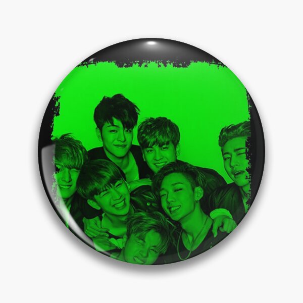 Item preview, iKON Kpop Group Members Green Korean Kpop RGB Color Design designed and sold by Piosenka Art.