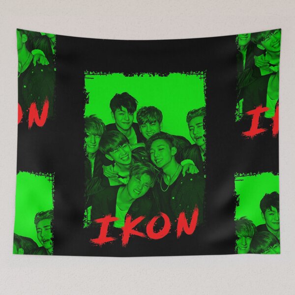 Item preview, iKON Kpop Group Members Green Korean Kpop RGB Color Design designed and sold by Piosenka Art.