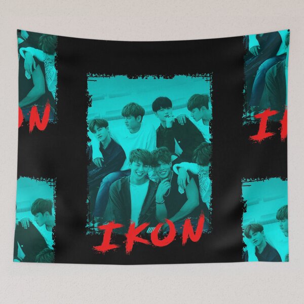 Item preview, iKON Kpop Group Members Blue Korean Kpop RGB Color Design designed and sold by Piosenka Art.