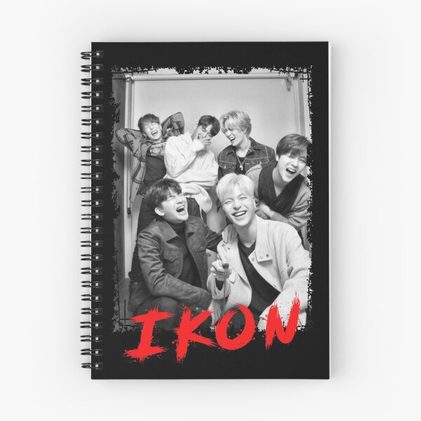 Item preview, iKON Kpop Group Members black and white Korean Kpop RGB Color Design designed and sold by Piosenka Art.