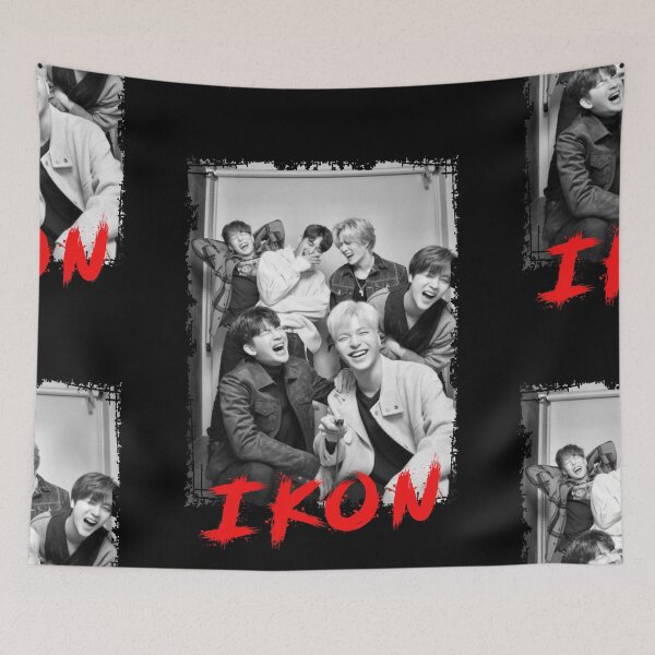 Item preview, iKON Kpop Group Members black and white Korean Kpop RGB Color Design designed and sold by Piosenka Art.
