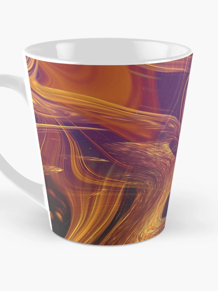 Thumbnail 3 of 4, Coffee Mug, Golden Wave Stripes designed and sold by ReesDesigns.