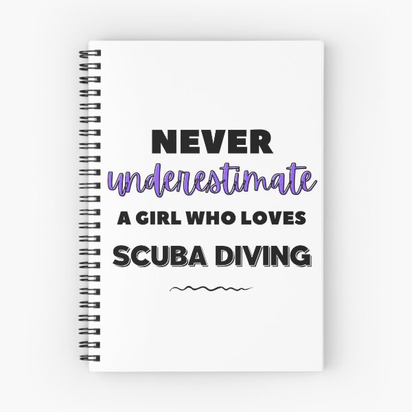 Item preview, Never underestimate a girl who loves scuba diving designed and sold by TheGreenGoat.