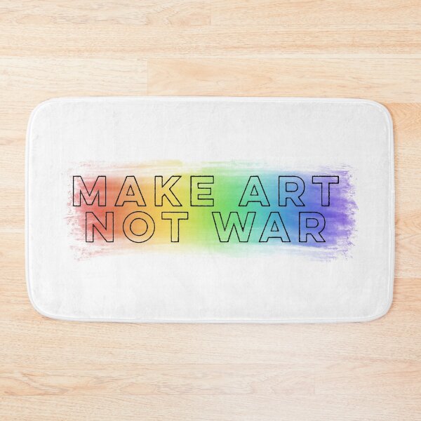 Item preview, make art not war - smooth rainbow designed and sold by annaguerrawords.