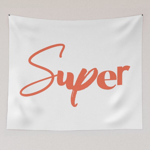 Item preview, Playful, creative, cool, trendy red typographic design of Super designed and sold by theendup.