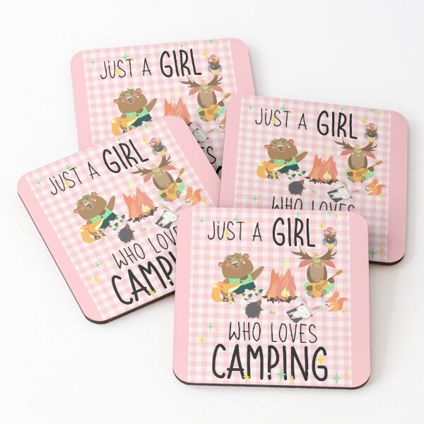 Item preview, Just A Girl Who Loves Camping | camping lover designed and sold by JooArtPrints  ★★★★★.