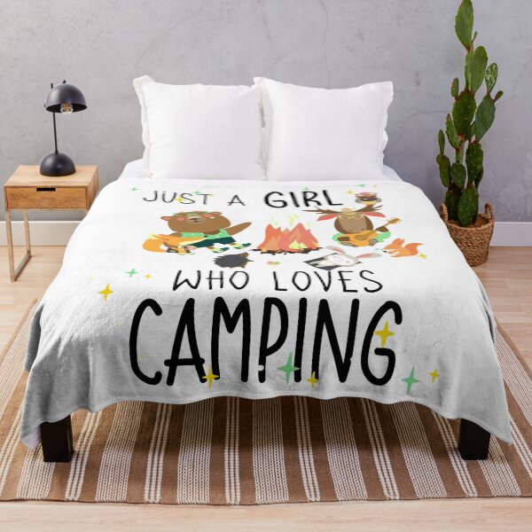Item preview, Just A Girl Who Loves Camping | camping lover designed and sold by JooArtPrints  ★★★★★.