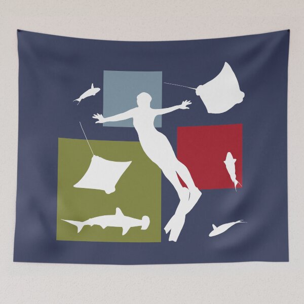 Item preview, Freediving Girl Exploring the Ocean World Marine Lives designed and sold by Arkneer.