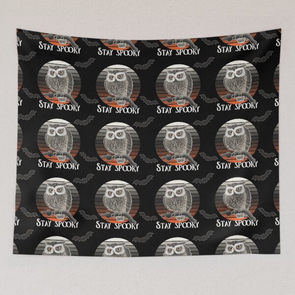 Item preview, Stay Spooky Owl para Halloween - texto claro designed and sold by hasbeenz.
