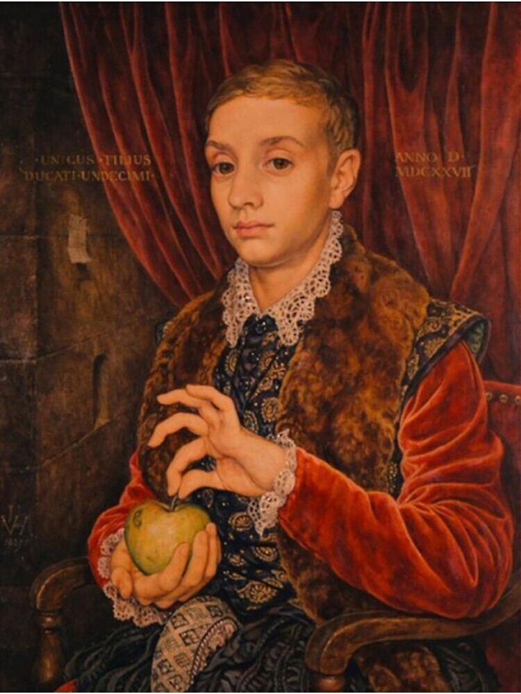 Disover Boy With Apple Painting Canvas