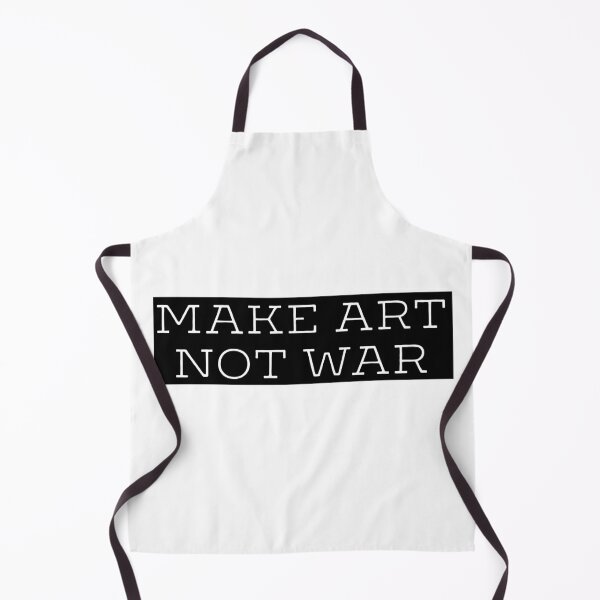 Item preview, Make art not war - black background designed and sold by annaguerrawords.