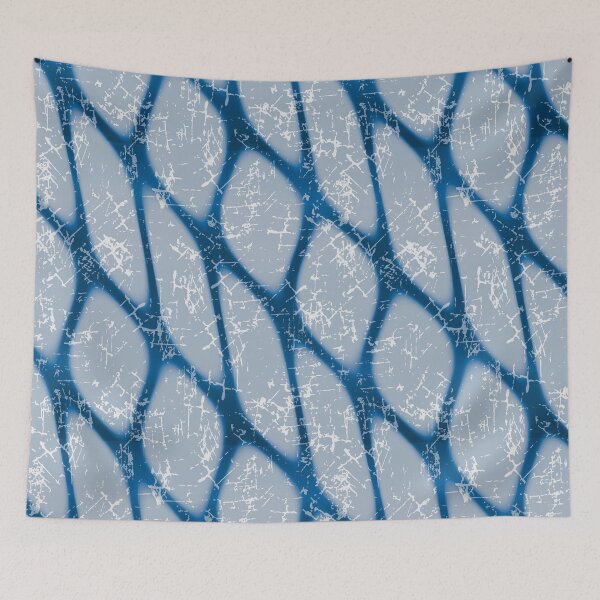 Item preview, Blue Fishing Net Pattern designed and sold by TextileInstinct.