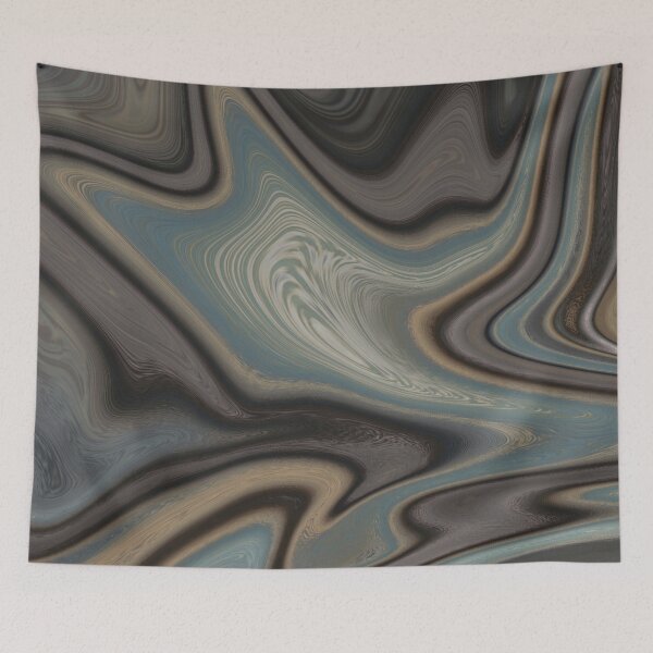 Item preview, Grey And Turquoise Fancy Fine Art Marble Design designed and sold by Piper-Deals.