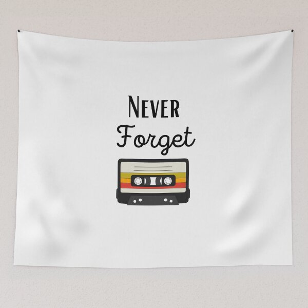 Item preview,  Never Forget Retro Vintage Cassette Tape designed and sold by CreativeMansion.