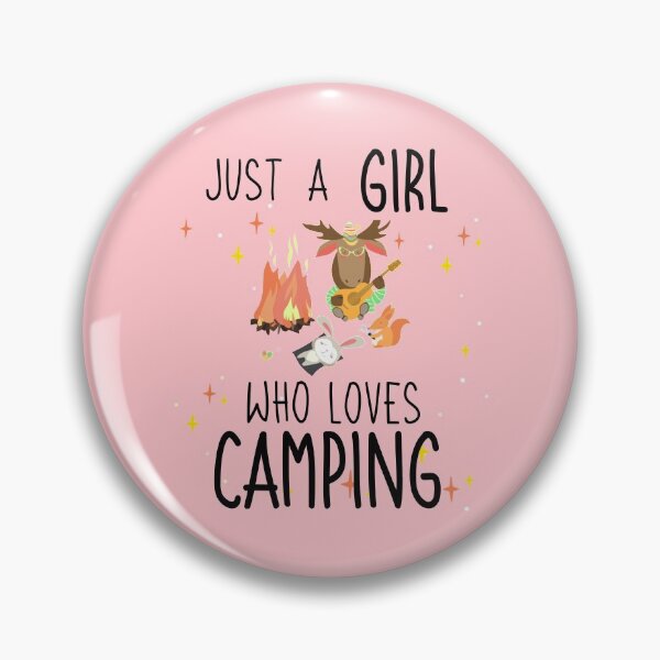Item preview, Just A Girl Who Loves Camping | camping animals designed and sold by JooArtPrints  ★★★★★.
