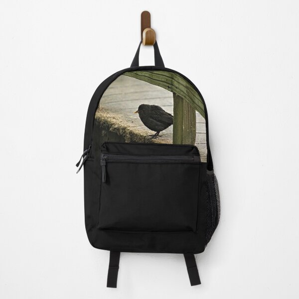Item preview, Blackbird Bird Standing on Wooden Pier designed and sold by Anna Lemos.